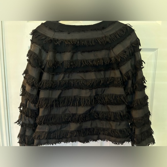 GUC Elizabeth and James Sunday Fringe Wool Silk Jacket Size S - Picture 7 of 9